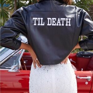 Til death 12th tribe faux leather jacket